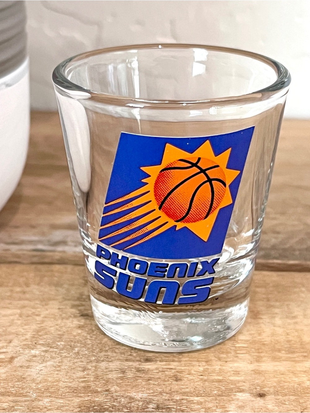 Vintage Hunter Phoenix Suns NBA Basketball Souvenir Shot Glass Made in USA